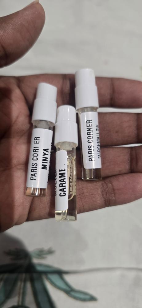 Paris Corner Best Sampling Set(Marshmallow Blush, Molten Caramel, Minya) 3 x 1ml - Customer Photo From Sheethal 
