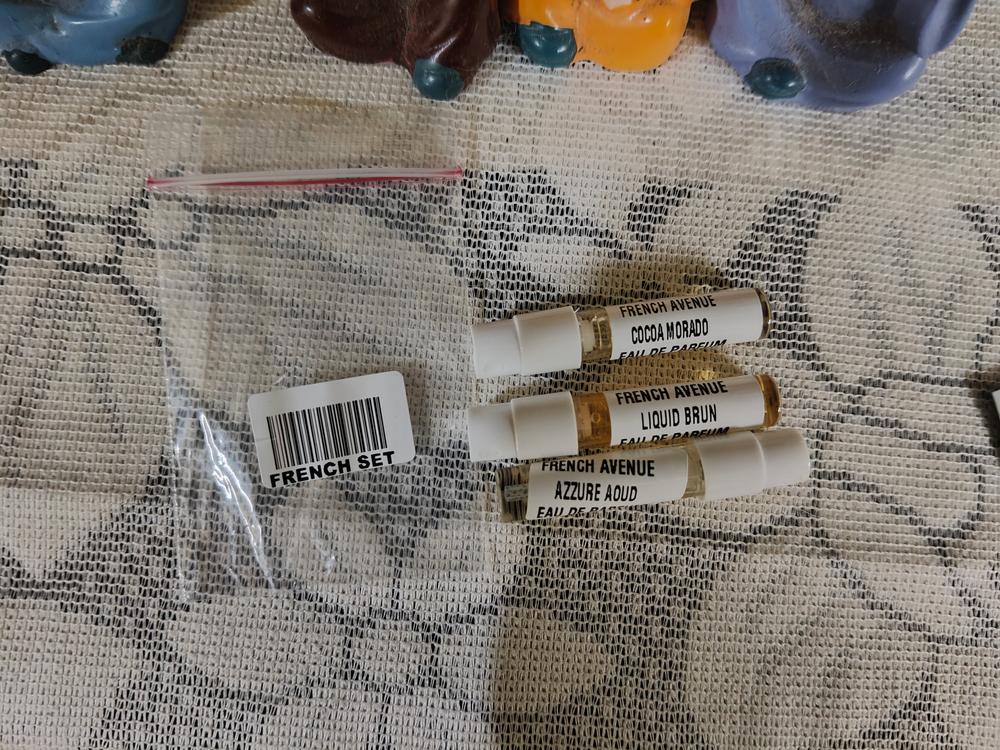 French Avenue Sampling Set( Liquid Brun, Cocoa Morado, Azzure Aoud) 3 x 1ml - Customer Photo From Lakhan Singh Barod
