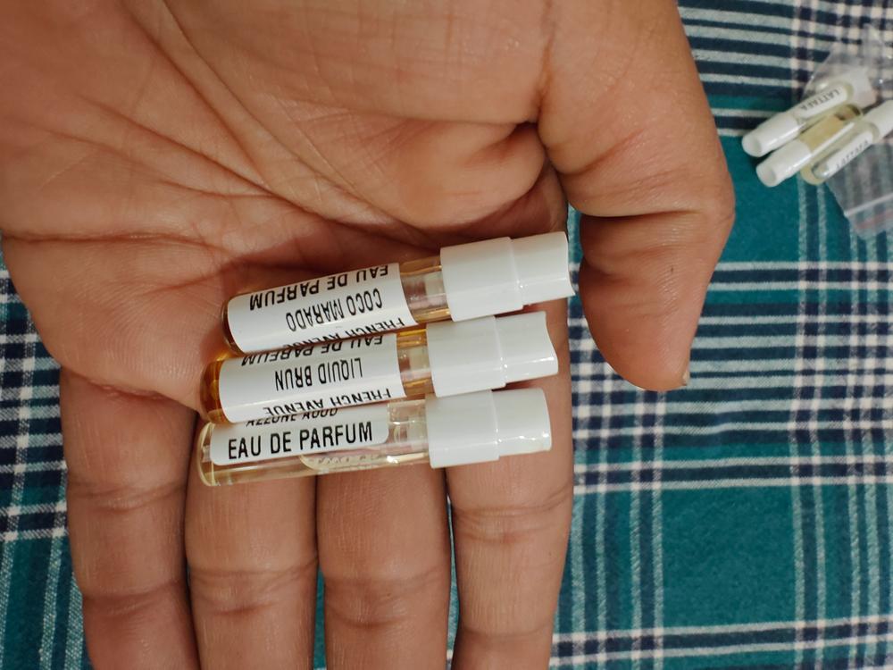 French Avenue Sampling Set( Liquid Brun, Cocoa Morado, Azzure Aoud) 3 x 1ml - Customer Photo From Aniket Umaji Sonawane