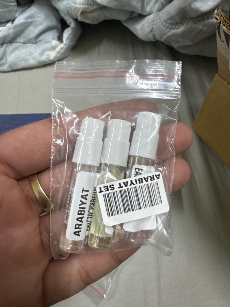Arabiyat Sampling Set (Marwa, Mahd al Dhahab, Al Noor) 3 x 1ml - Customer Photo From Sanchit Garg
