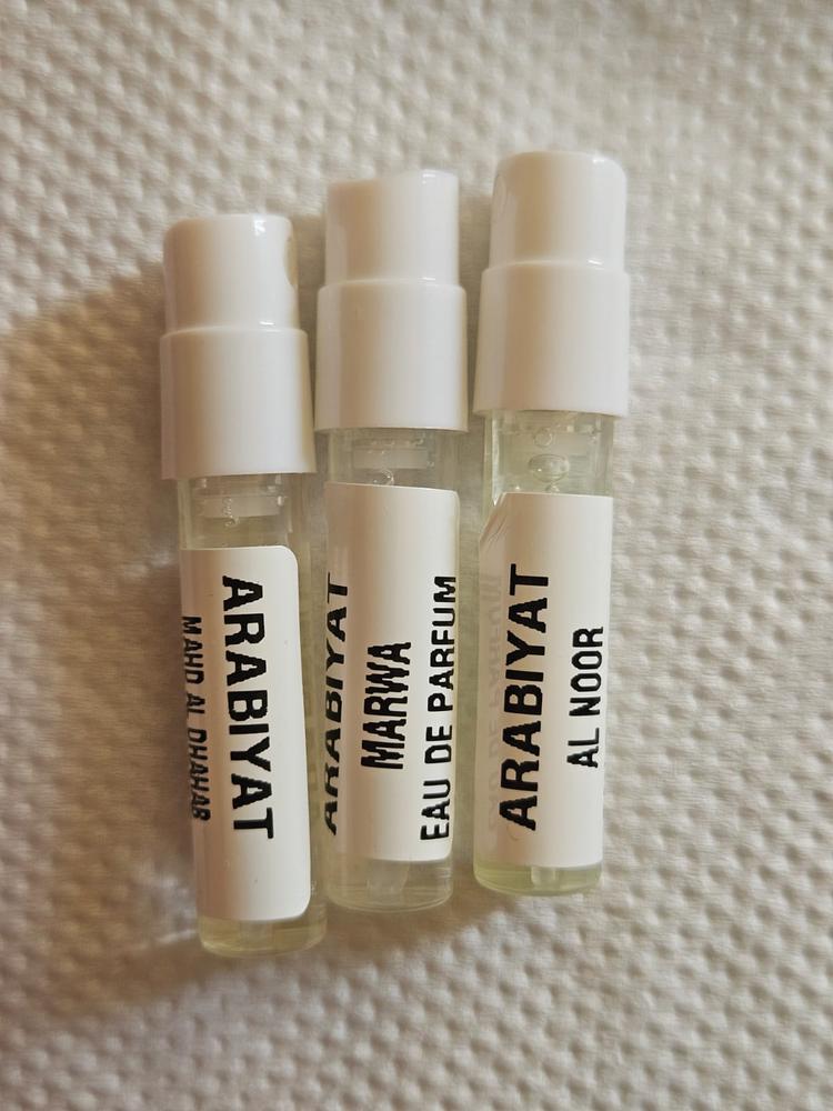 Arabiyat Sampling Set (Marwa, Mahd al Dhahab, Al Noor) 3 x 1ml - Customer Photo From Aman Raizada