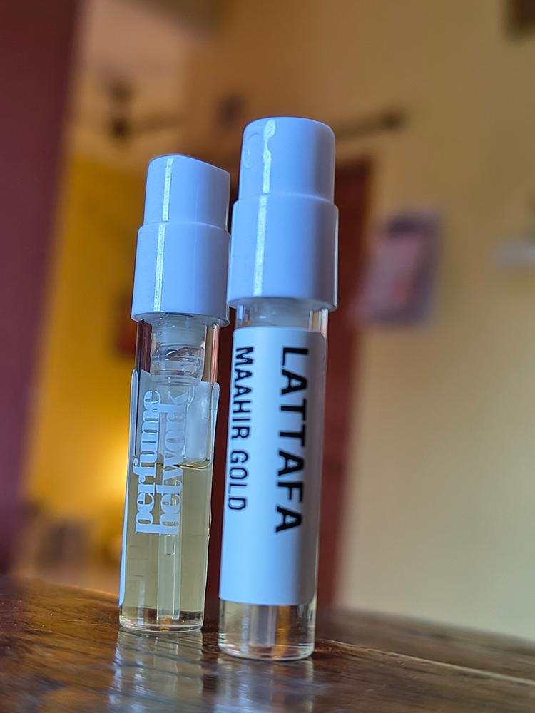 Lattafa Maahir Sampling Set ( Gold, Black, Legacy) 3 x 1ml - Customer Photo From AJ