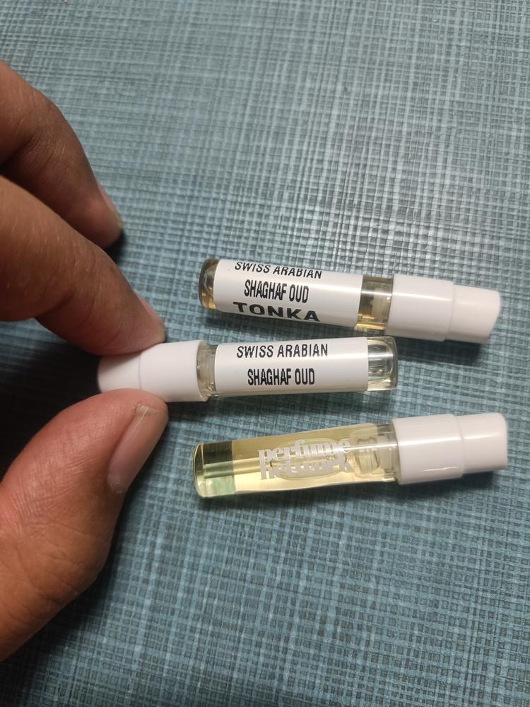 Swiss Arabian Shagaf Sampling Set ( Oud, Vanilla Toffee, Oud Tonka) 3 x 1ml - Customer Photo From Jayant