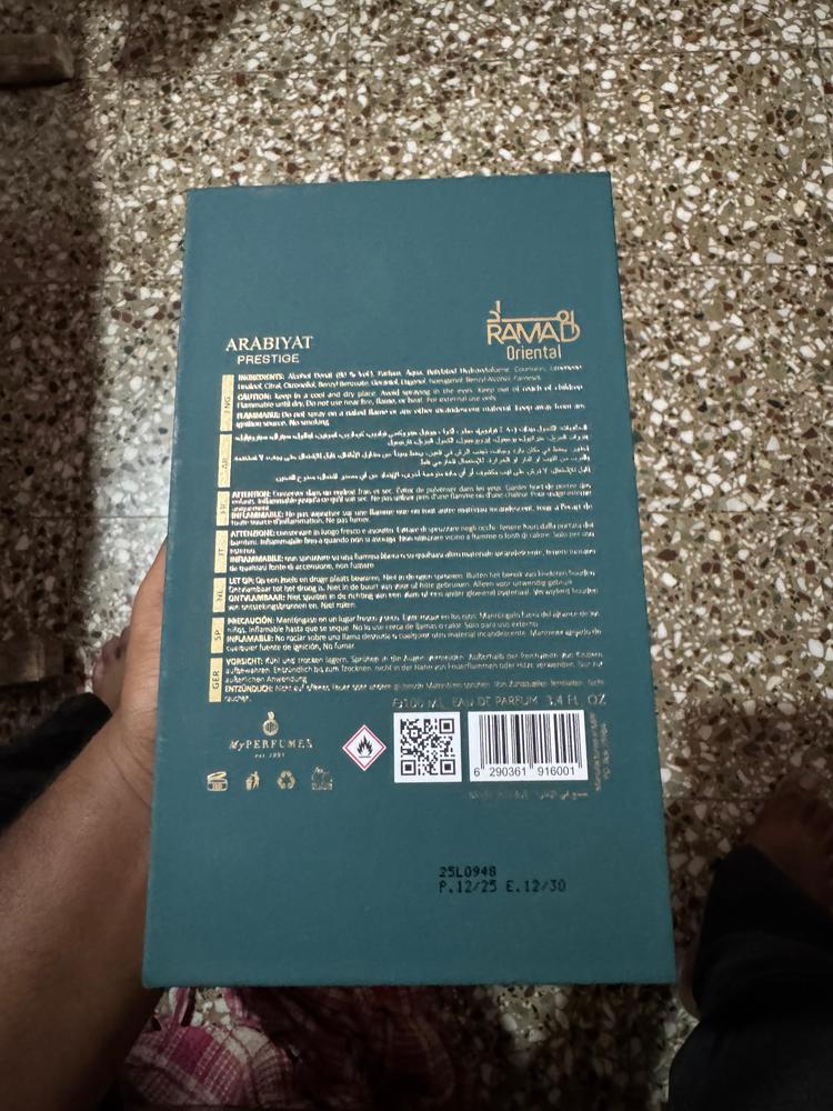 Arabiyat Prestige Ramad Oriental Eau de Parfum for Men - Customer Photo From PRATHAMESH HEPAT