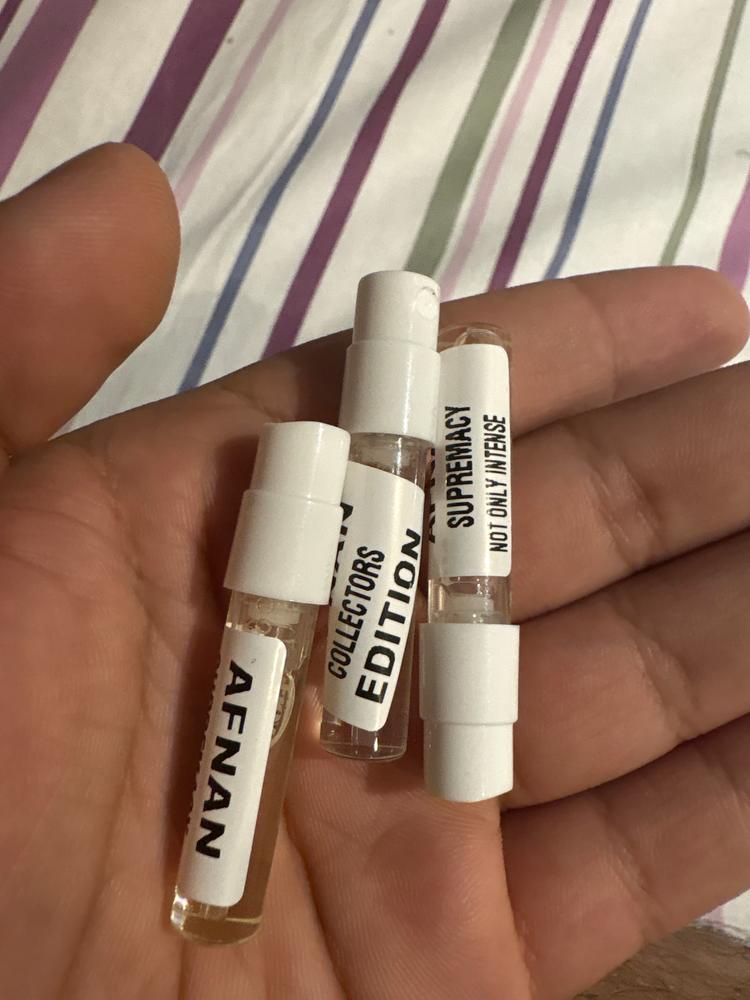 Afnan Supremacy Sampling Set(Not Only Intense, Collector Edition, Silver) 3 x 1ml - Customer Photo From sarvam singhal