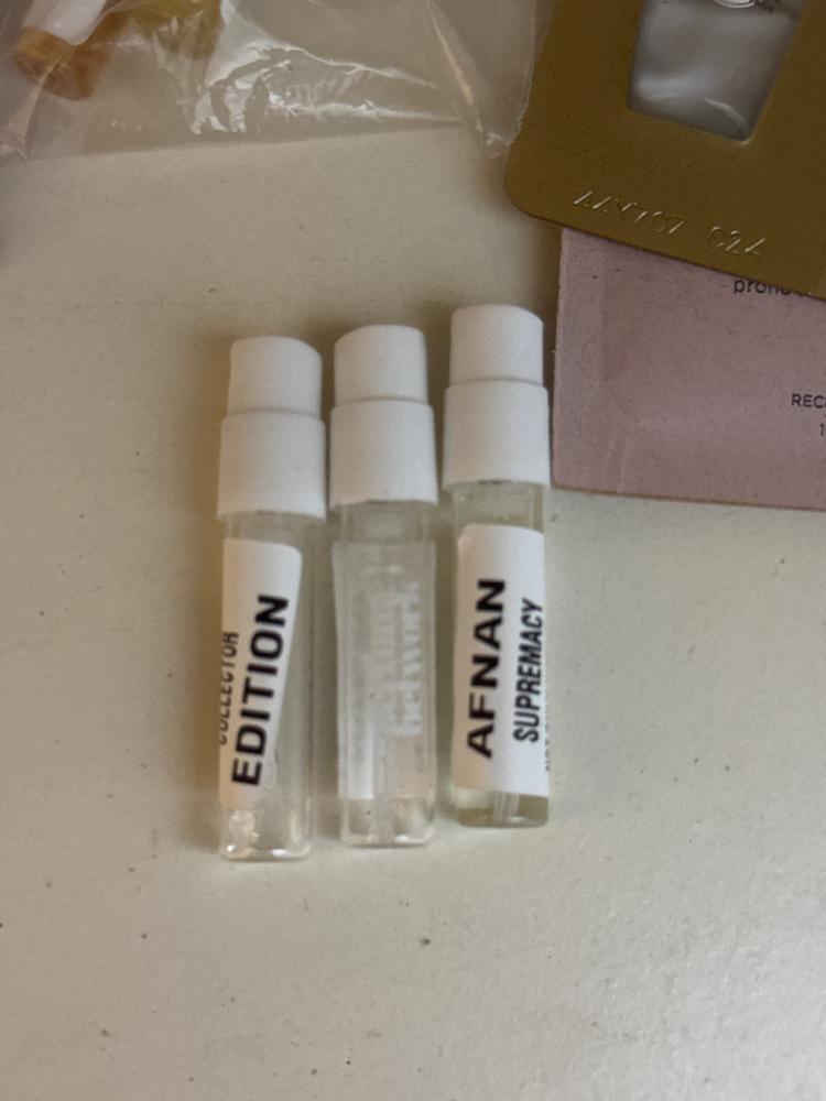 Afnan Supremacy Sampling Set(Not Only Intense, Collector Edition, Silver) 3 x 1ml - Customer Photo From Tarun Rohith Kodi