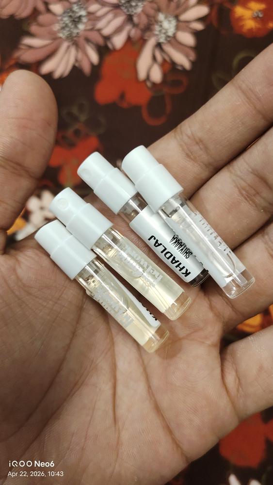Khadlaj New Men Sampling Set( Shiyaaka Snow, Shiyaaka Shadow, Onyx Gold, Titan) 4 x 1ml - Customer Photo From Abhinaba K