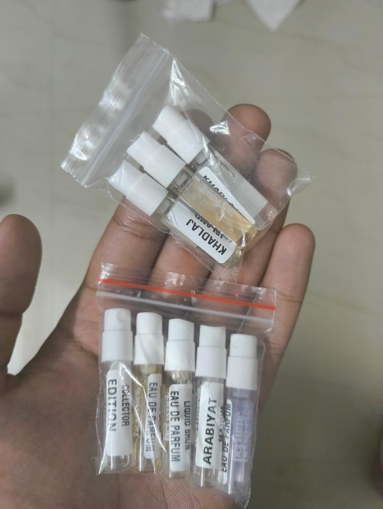 Best of Middle East Sampling Set( Hawas, Liquid Brun, Marwa, Khamrah Qahwa, Collector Edition) 5 x 1ml - Customer Photo From KV