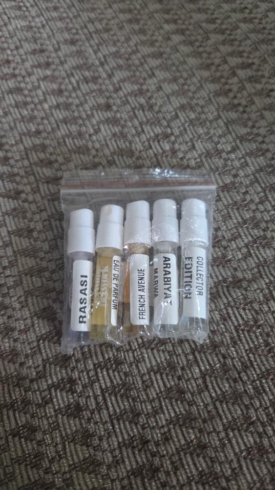 Best of Middle East Sampling Set( Hawas, Liquid Brun, Marwa, Khamrah Qahwa, Collector Edition) 5 x 1ml - Customer Photo From Fasil Muhammed