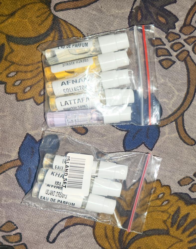 Best of Middle East Sampling Set( Hawas, Liquid Brun, Marwa, Khamrah Qahwa, Collector Edition) 5 x 1ml - Customer Photo From Sankalp Sonani