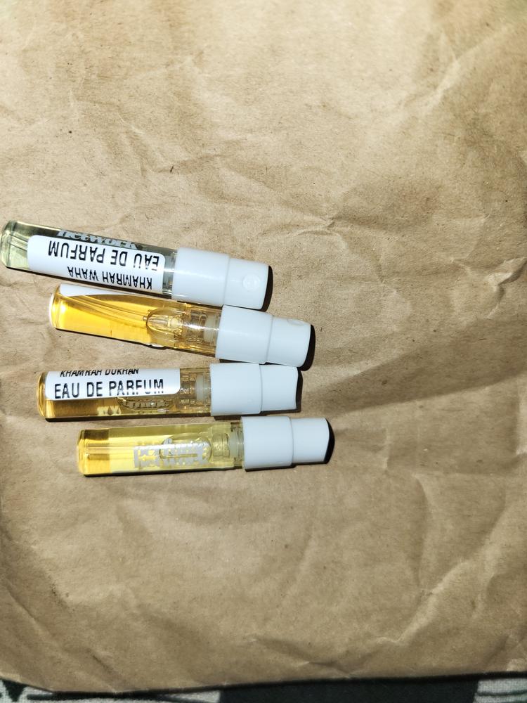 Khamrah Sampling Set( Waha, Khamrah, Qahwa, Dukhan) 4 x 1ml - Customer Photo From Mayank Balhara