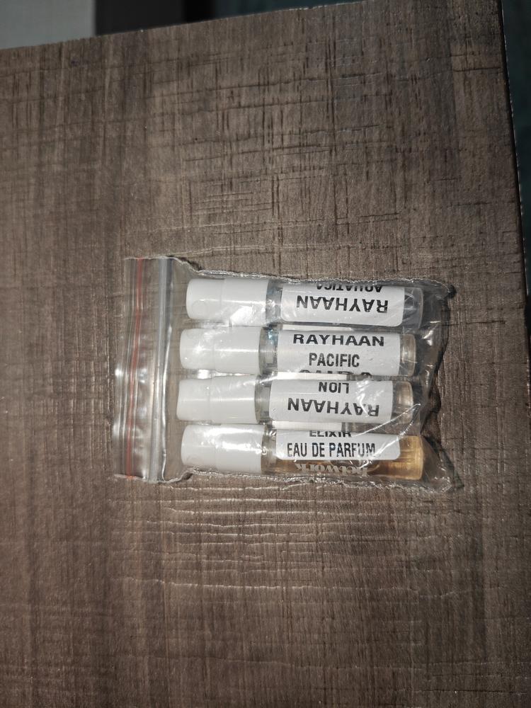Rayhaan Sampling Set( Elixir, Pacific Aura, Aquatica, Lion) 4 x 1ml - Customer Photo From Samarth Kanojiya