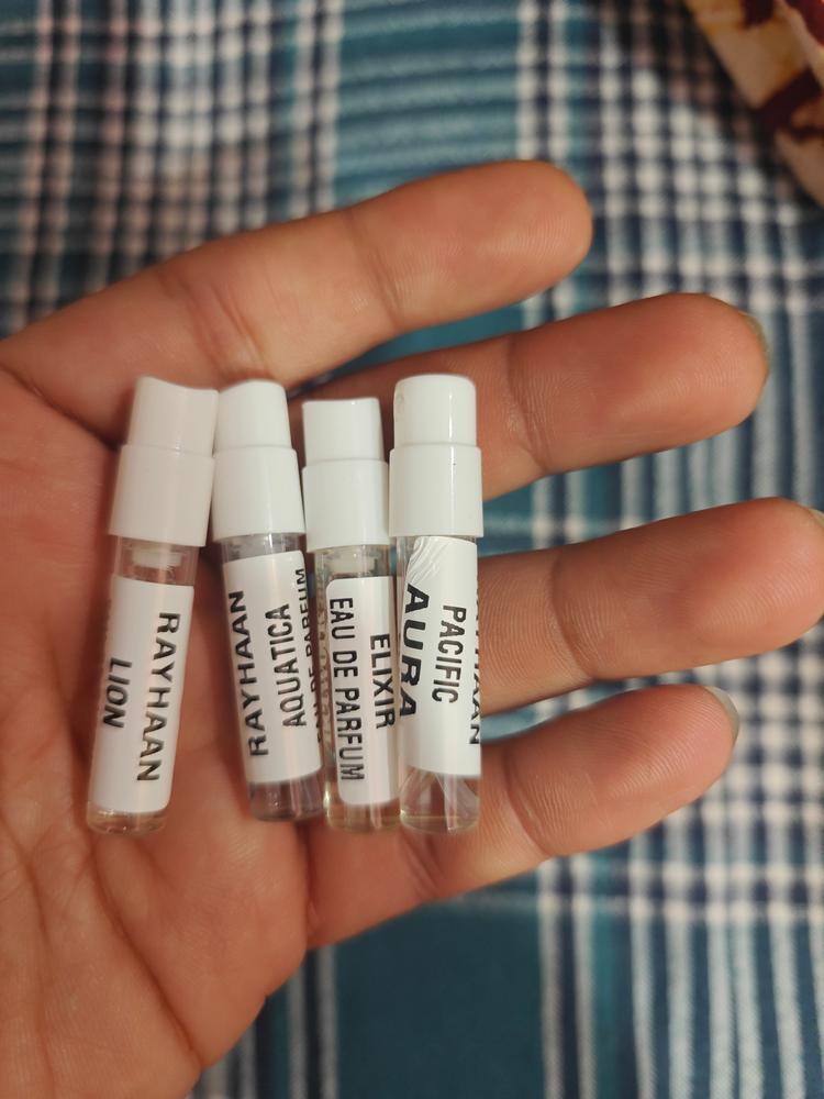Rayhaan Sampling Set( Elixir, Pacific Aura, Aquatica, Lion) 4 x 1ml - Customer Photo From Aniket Umaji Sonawane