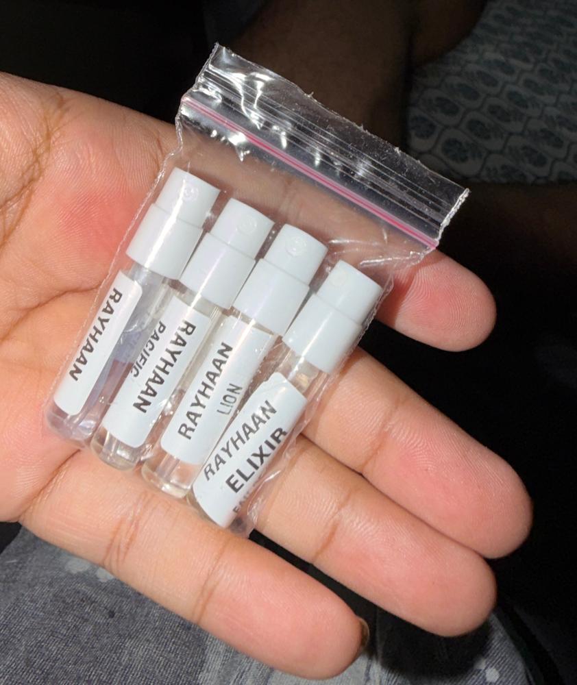 Rayhaan Sampling Set( Elixir, Pacific Aura, Aquatica, Lion) 4 x 1ml - Customer Photo From Rohit Jayal