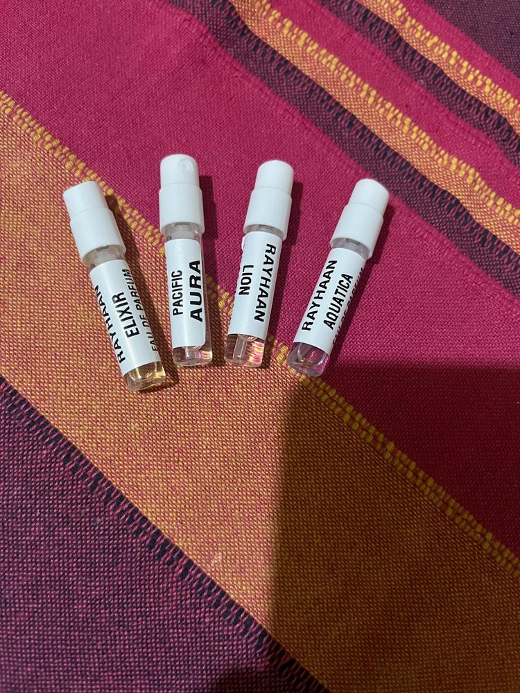 Rayhaan Sampling Set( Elixir, Pacific Aura, Aquatica, Lion) 4 x 1ml - Customer Photo From Yuvraj Bhatt
