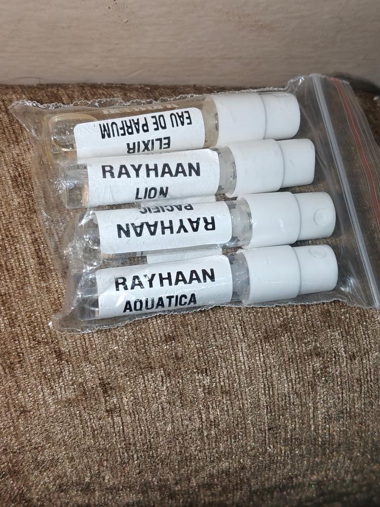 Rayhaan Sampling Set( Elixir, Pacific Aura, Aquatica, Lion) 4 x 1ml - Customer Photo From Samarth Kanojiya
