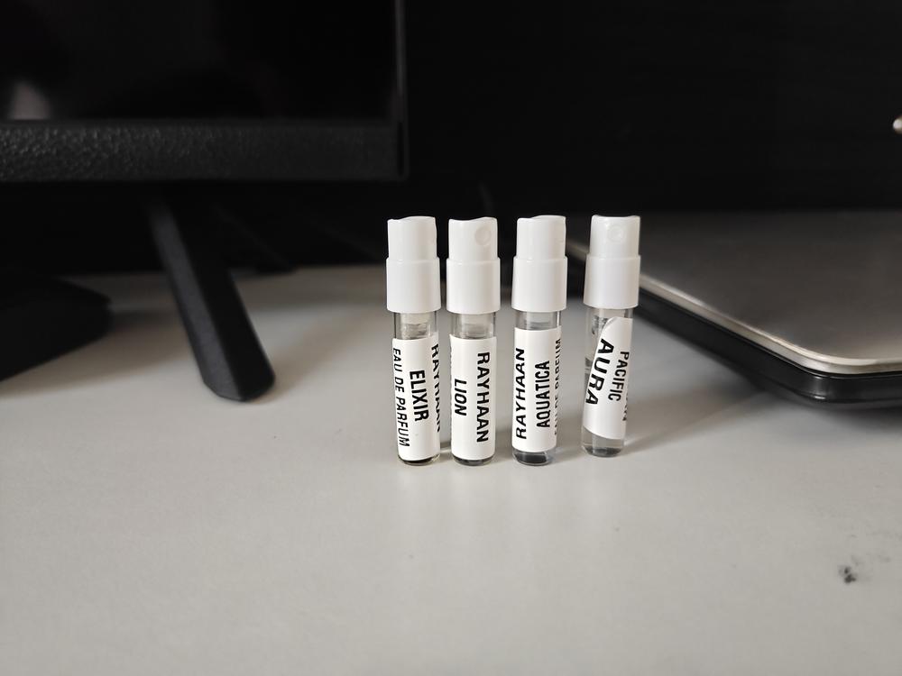 Rayhaan Sampling Set( Elixir, Pacific Aura, Aquatica, Lion) 4 x 1ml - Customer Photo From Madhavan 