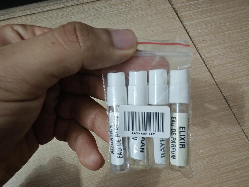 Rayhaan Sampling Set( Elixir, Pacific Aura, Aquatica, Lion) 4 x 1ml - Customer Photo From Aditya Raj