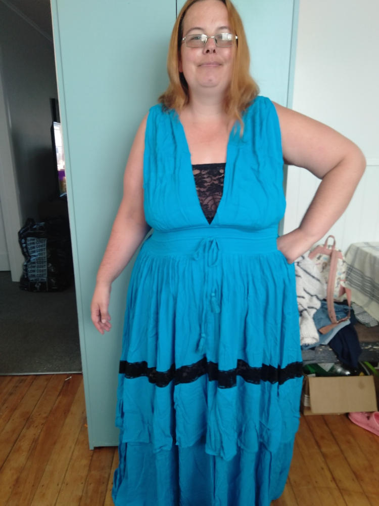 Goddess Dress - Aqua Blue - Customer Photo From Lisa H.