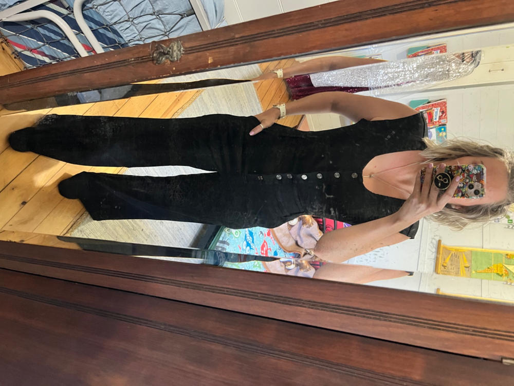 Shaper Denim Jumpsuit Wide Leg (Long/Tall) - Black (PRE-ORDER) - Customer Photo From Clara S.