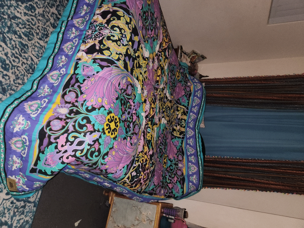 Comforter - Peacock Palace in Black - Customer Photo From Marnie T.