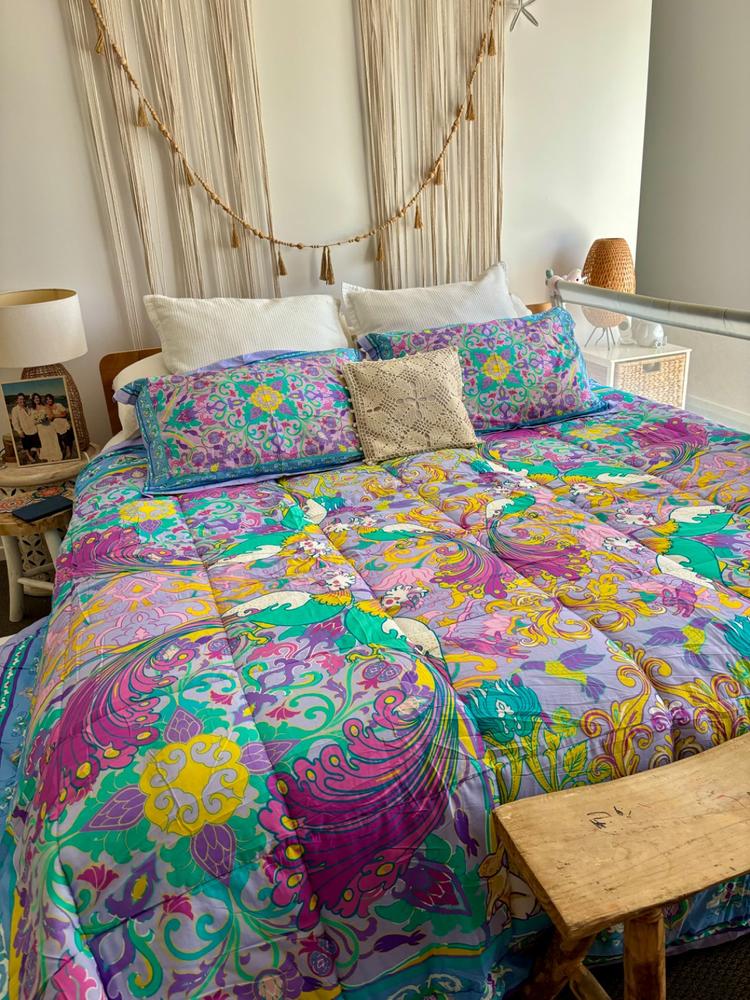 Comforter - Peacock Palace in Pastel - Customer Photo From Megan A.