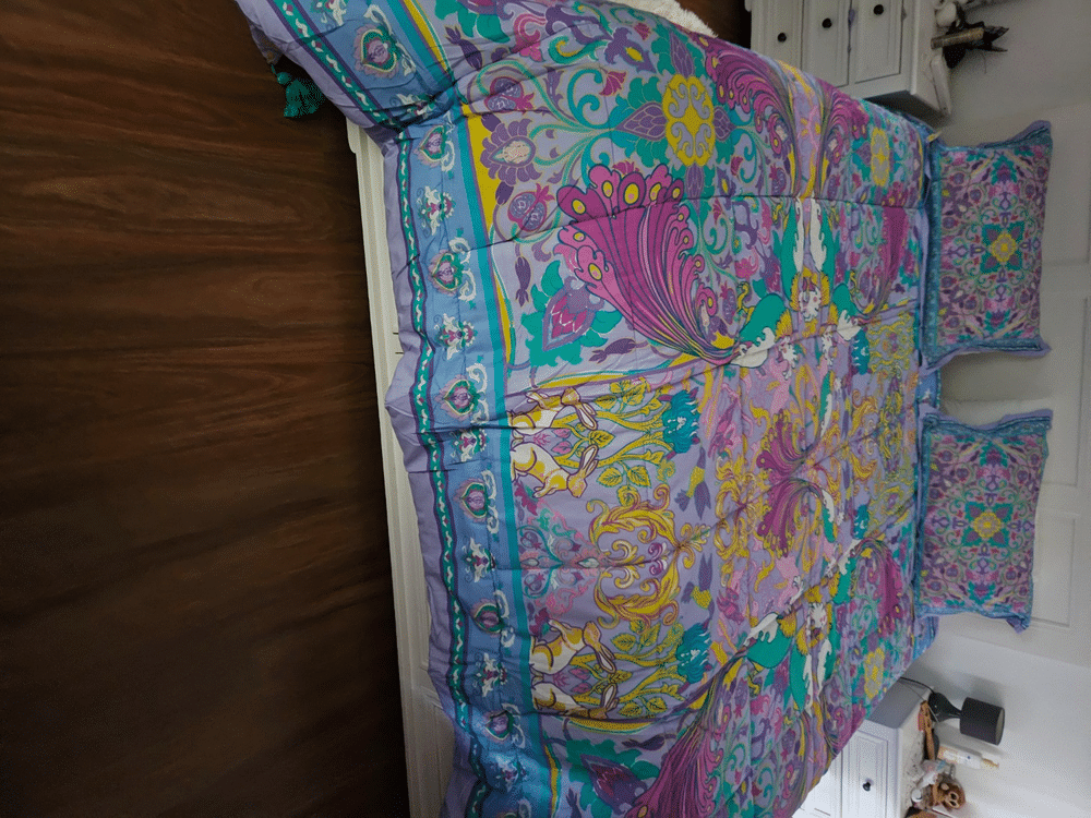 Comforter - Peacock Palace in Pastel - Customer Photo From Christine S.