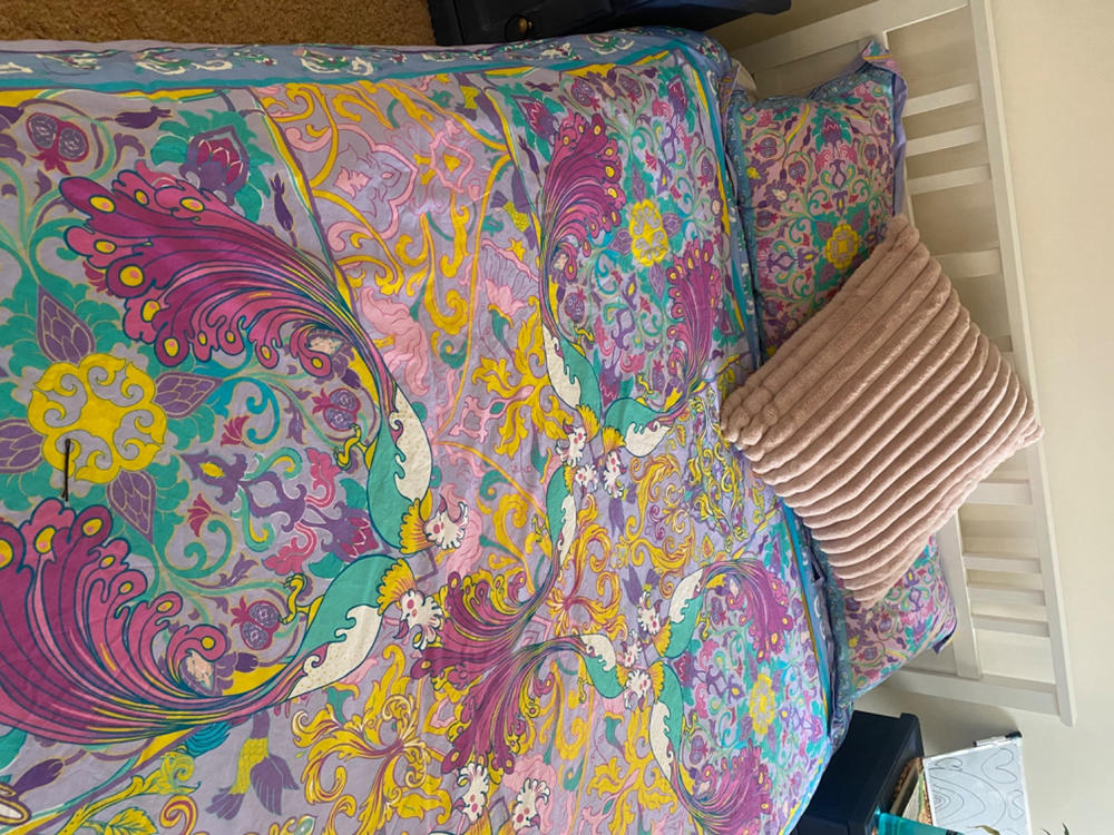Quilt Cover - Peacock Palace in Pastel - Customer Photo From Amanda W.