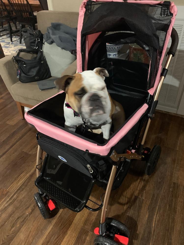 HPZ™ PET ROVER XL ExtraLong Premium Stroller for Small/Medium/Large Dogs, Cats and Pets (Pink