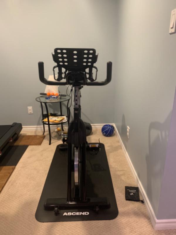 Spin Bike Mat - Customer Photo From Sarah Whalen