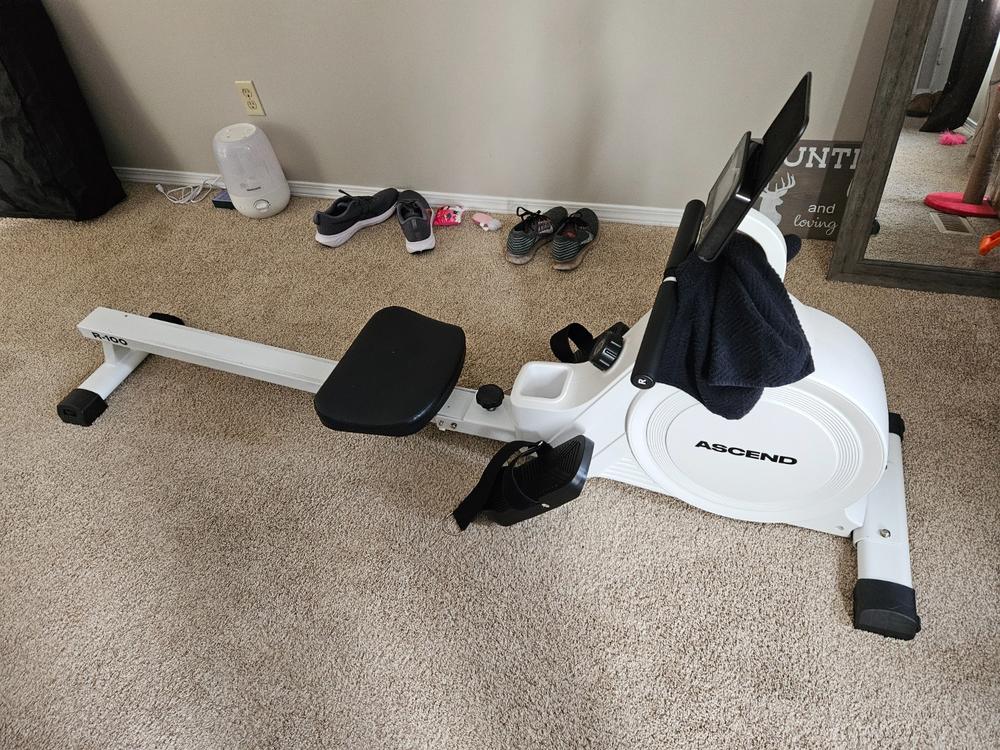 Ascend R-100 Magnetic Rower - White - Customer Photo From Haley Lovenuk