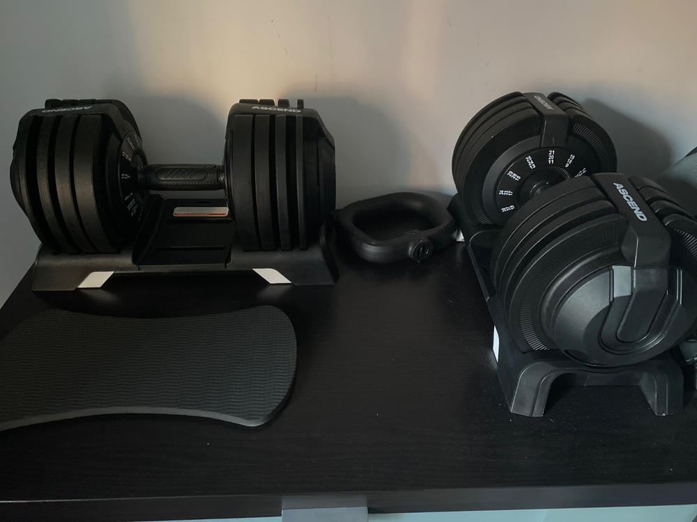 Ascend 3-in-1 Adjustable Dumbbells (7 to 52.5 lb) - Customer Photo From Philippe Gauthier