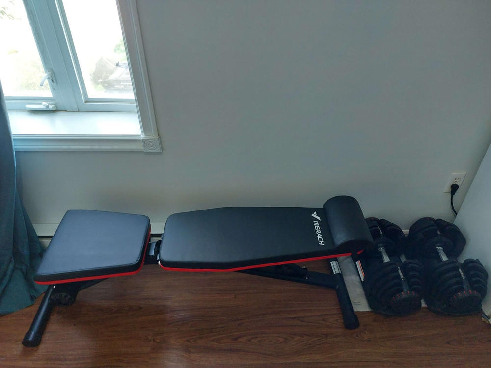 Bundle: Set of Dumbbells (10 - 90 lb) & Bench - Customer Photo From Kevin Pirou