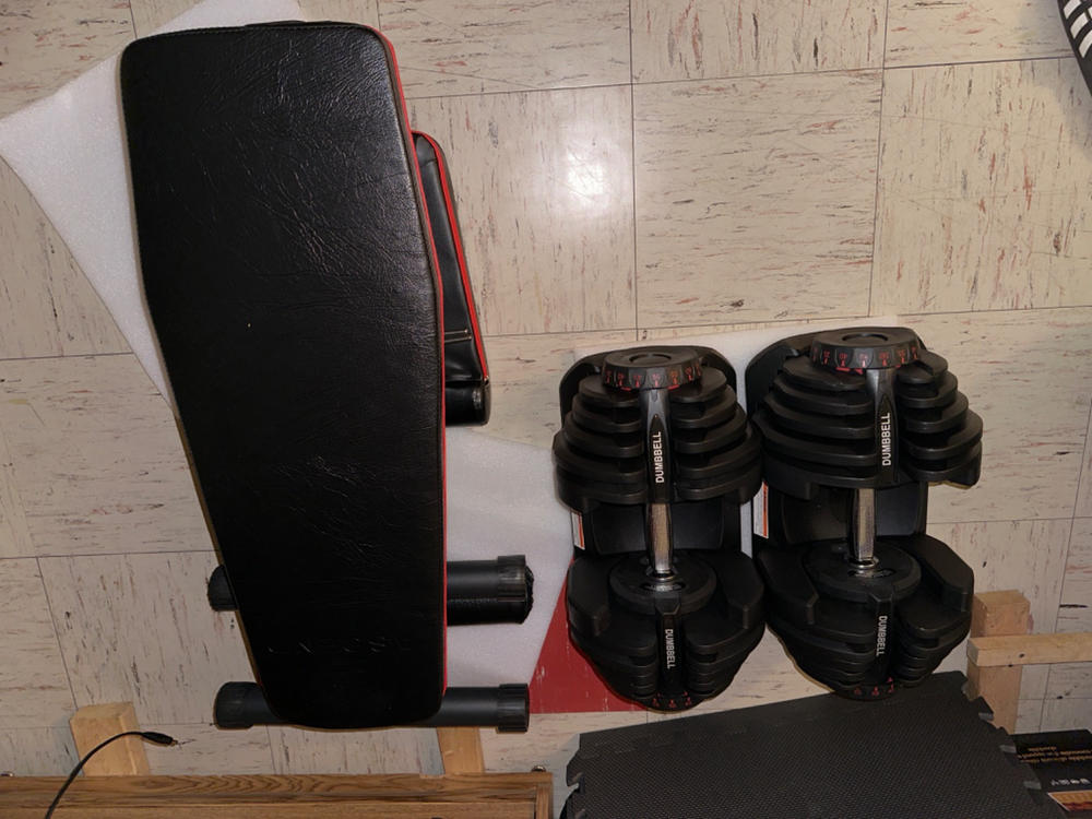 Bundle: Set of Dumbbells (10 - 90 lb) & Bench - Customer Photo From Franco Perrotta