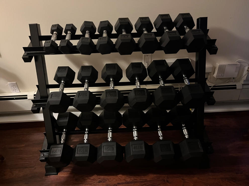 Bundle: Hex Dumbbells & Rack - Customer Photo From Jenny Koutroulakis