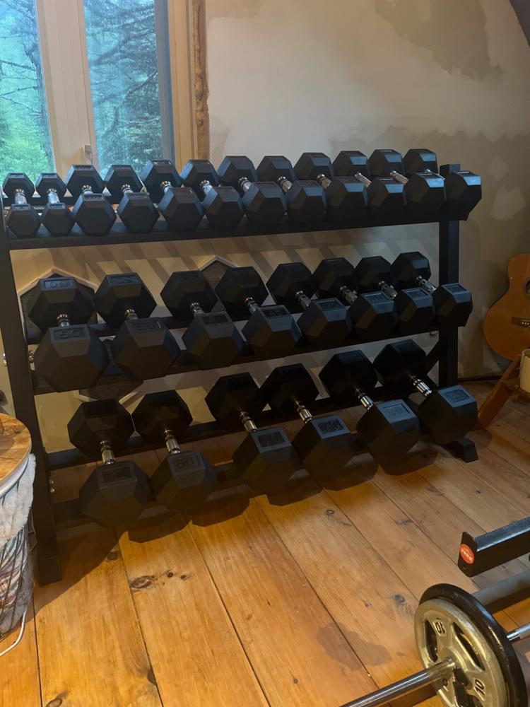 Bundle: Hex Dumbbells & Rack - Customer Photo From Francis Thiboutot