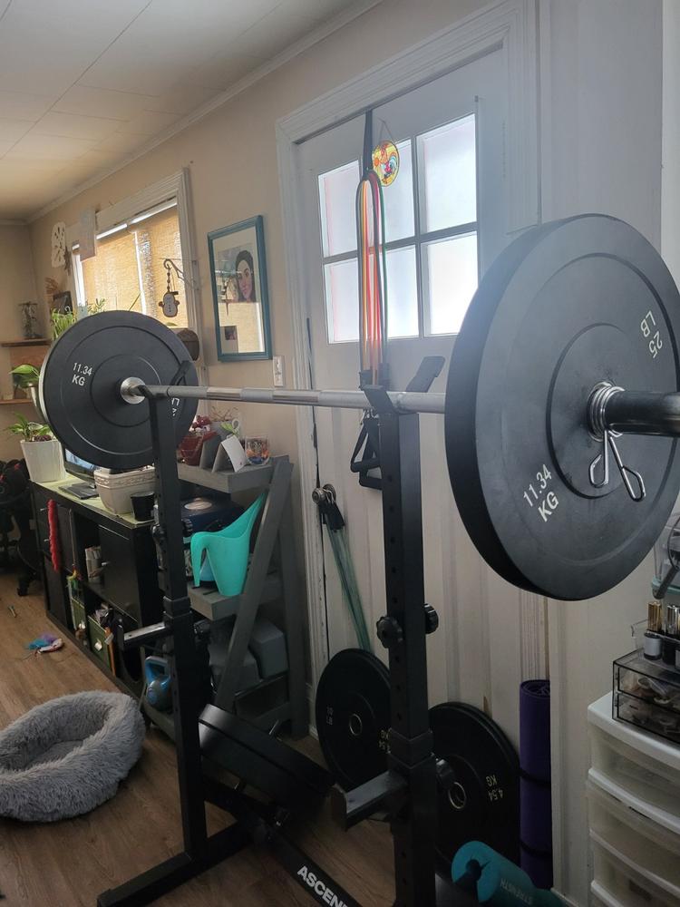 Ascend Compact Squat Rack - Customer Photo From Jill Emmons