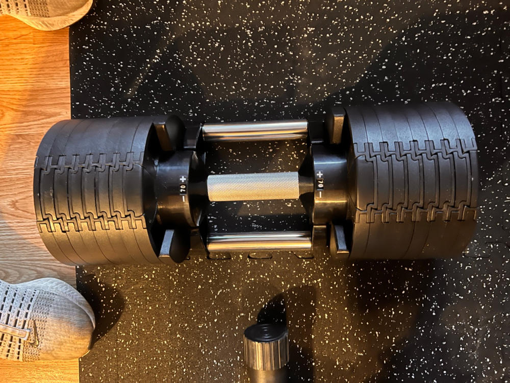 Bundle: Nuo Style Dumbbells (5 - 70 lb or 7.5-90 lb) & Bench - Customer Photo From Joel Pitt