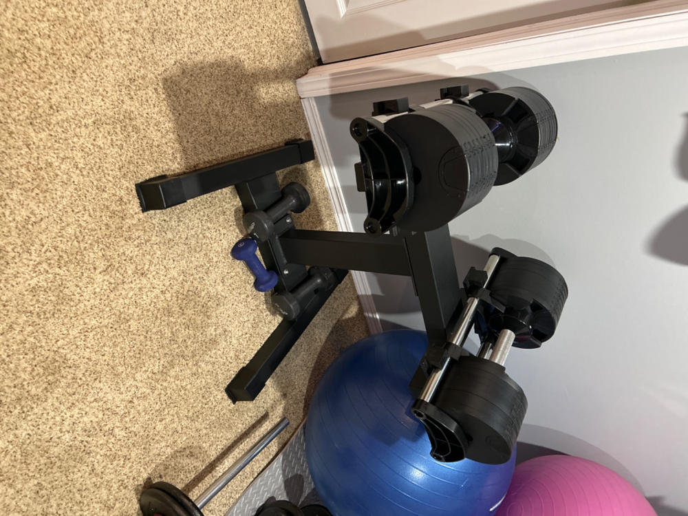 Bundle: Nuo Style Dumbbells (5 - 70 lb or 7.5-90 lb) & Bench - Customer Photo From Linda Young