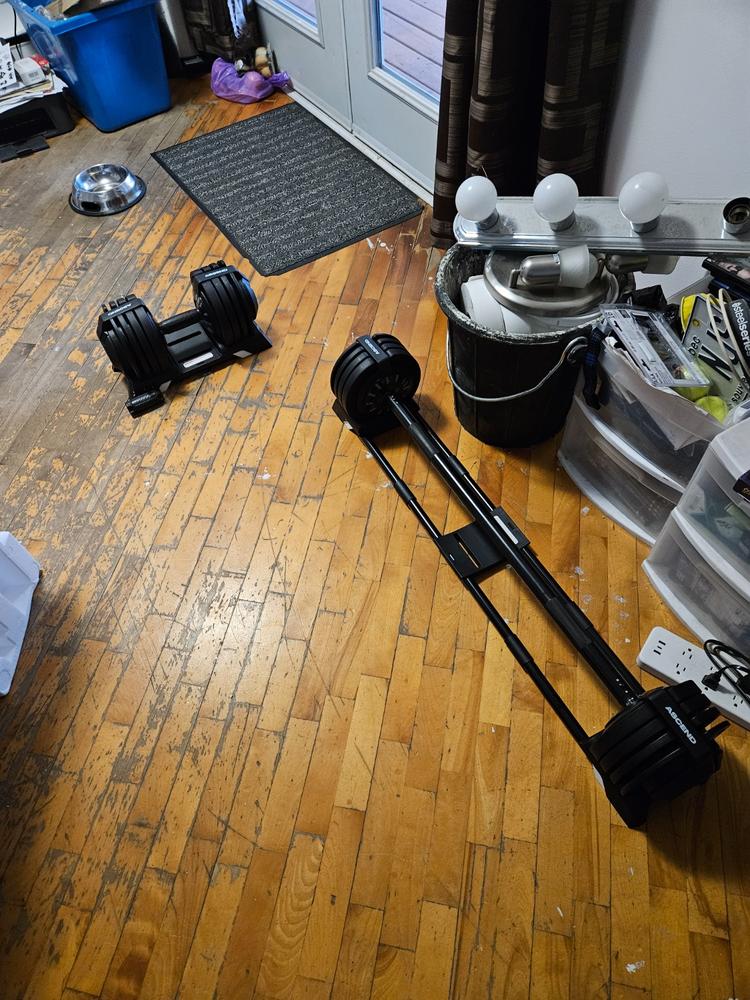 Ascend 3-in-1 Adjustable Dumbbells (7 to 52.5 lb) - Customer Photo From Guillaume Alicot