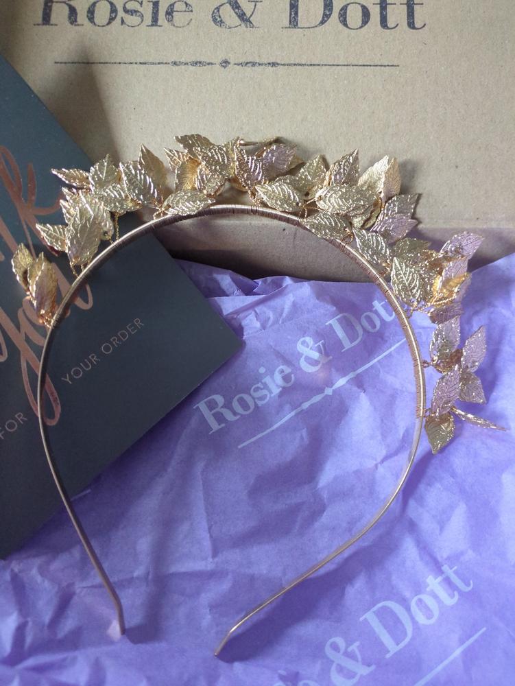 Flower Crown (Gold) - Customer Photo From Ciara Curran
