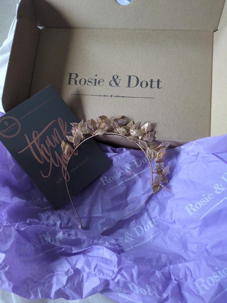 Flower Crown (Gold) - Customer Photo From Ciara Curran