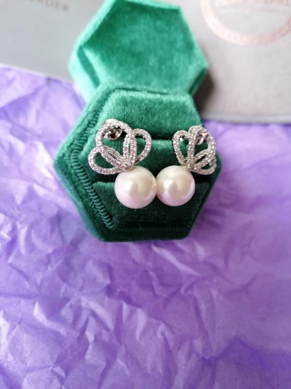 Forest Green Velvet Ring Box - Customer Photo From Catherine Punch Cousins