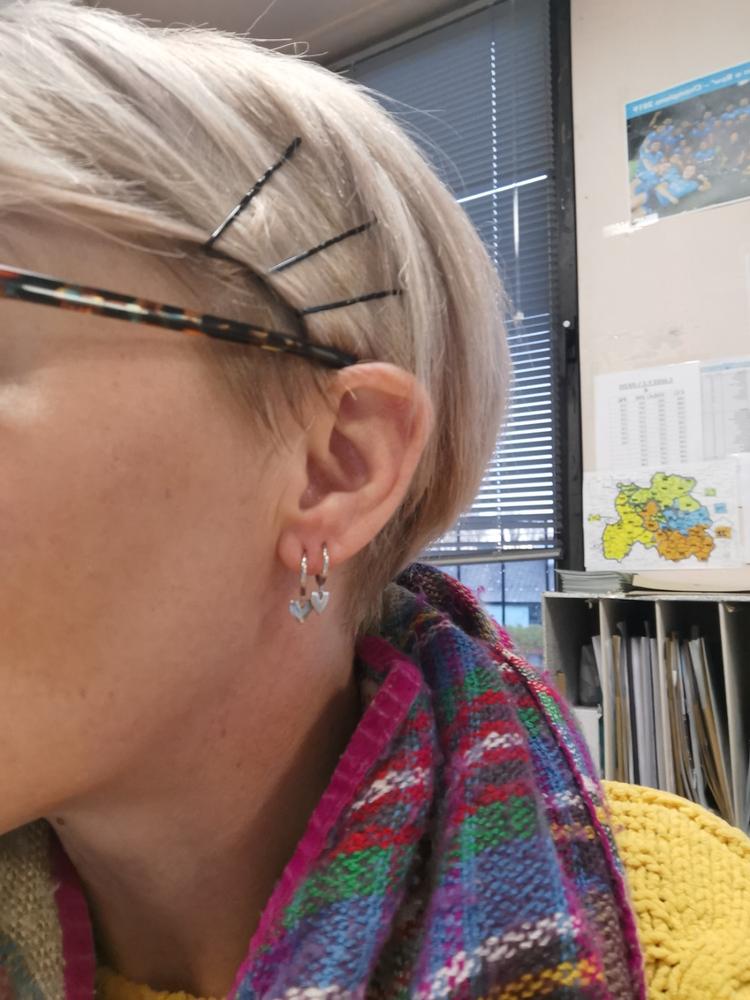 Little Heart of Mine Earrings (Silver) - Customer Photo From Lisa Cox