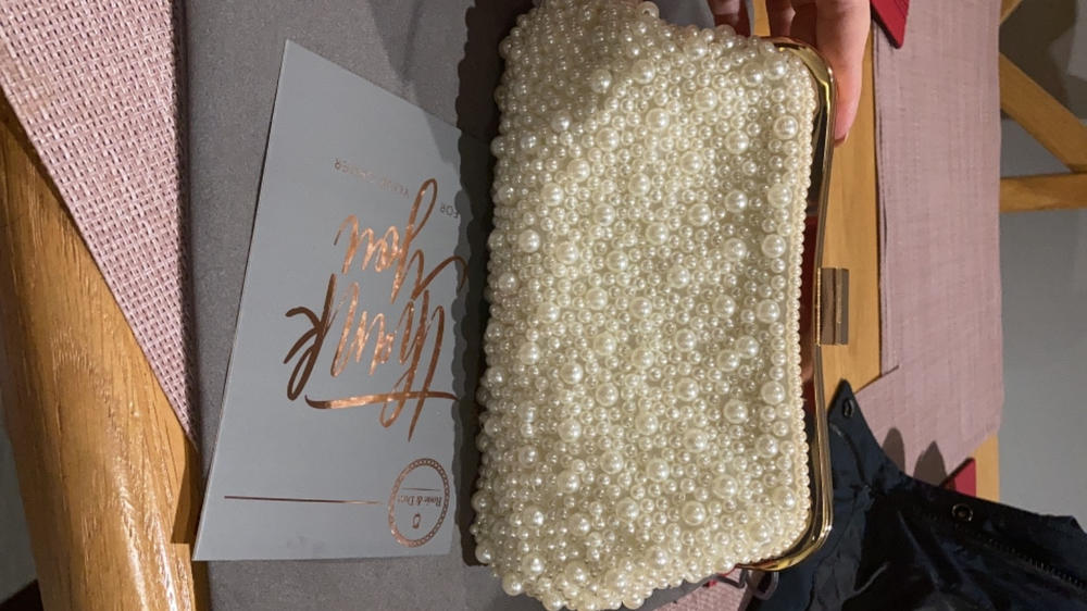 Soft Pearl Clutch (Gold) - Customer Photo From Lorraine Murray