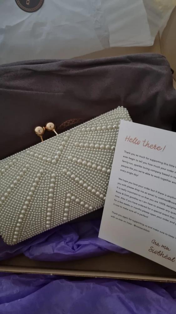 Péarla Clutch Bag (Gold) - Customer Photo From Karen Ni Fhaolain