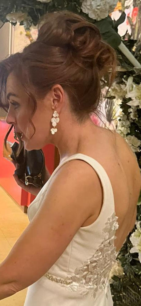 Bláithín Trio Earrings (Gold) - Customer Photo From Caroline Crosbie