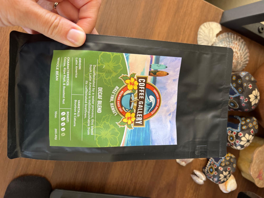 Decaf Blend - Whole Bean Decaffeinated Coffee 10oz - 283g - Customer Photo From Heather Ennis