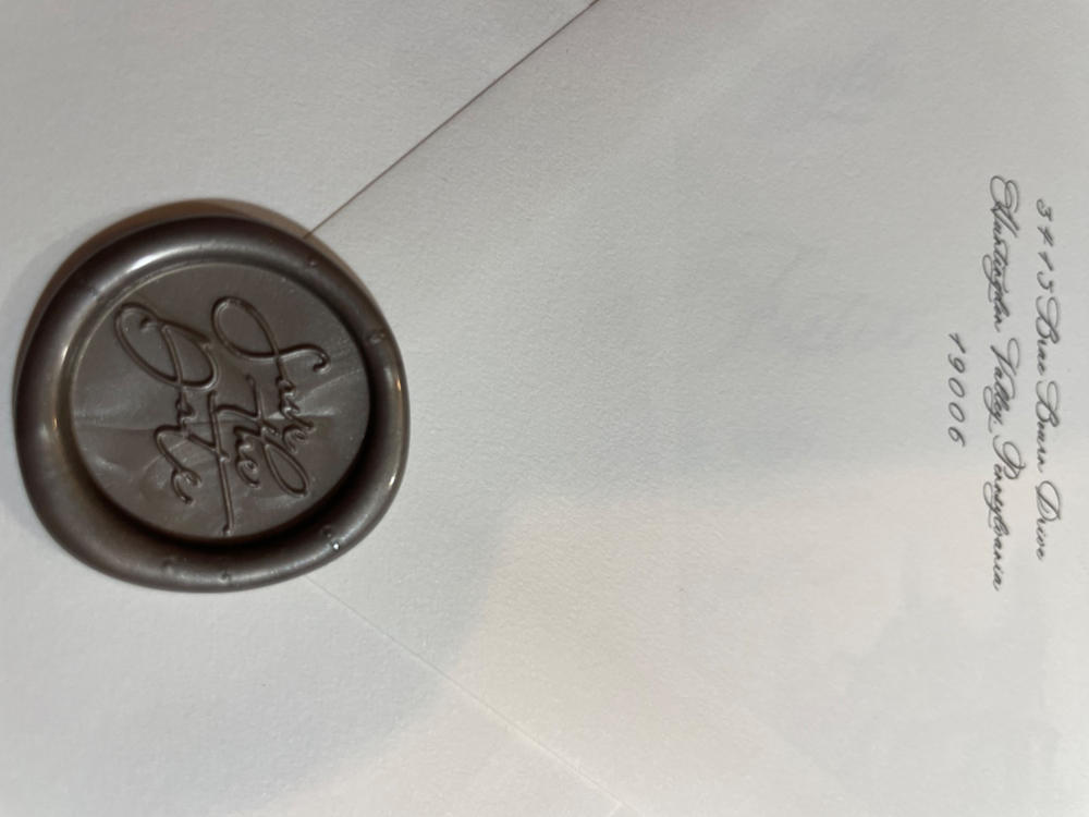 Save The Date Wax Seals - Customer Photo From Kelly Waggle