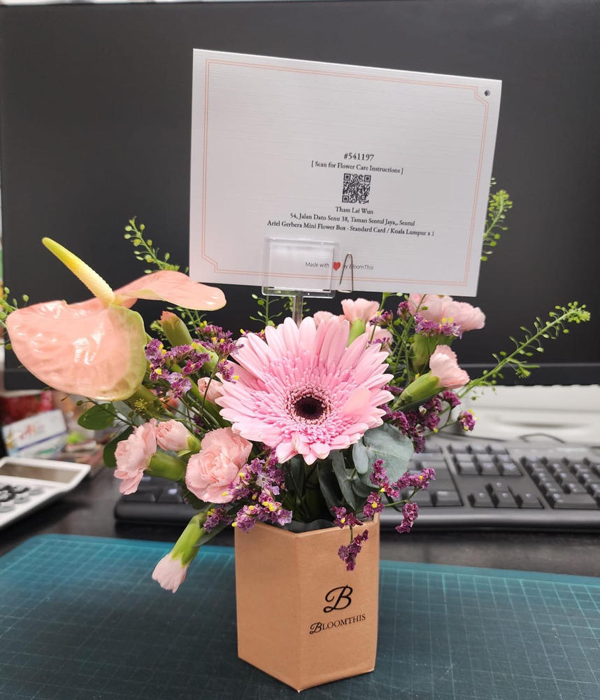 Ariel Gerbera Mini Flower Box - Customer Photo From Aster P.
